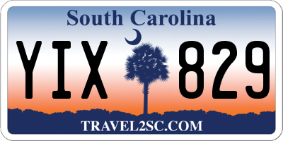 SC license plate YIX829