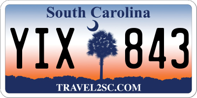 SC license plate YIX843