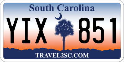 SC license plate YIX851