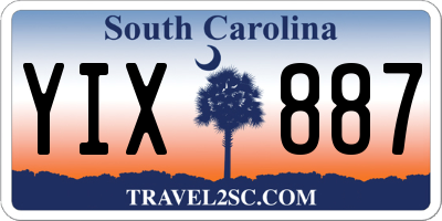 SC license plate YIX887