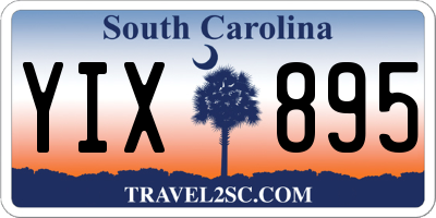 SC license plate YIX895