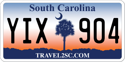 SC license plate YIX904