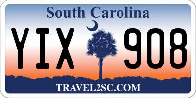 SC license plate YIX908