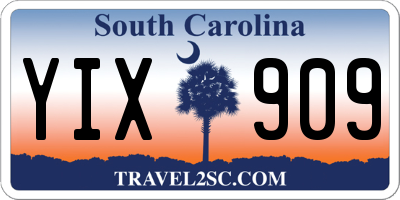 SC license plate YIX909