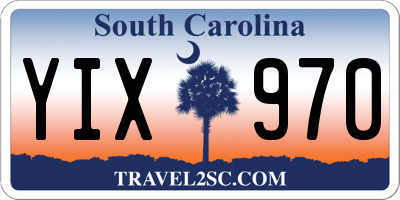 SC license plate YIX970