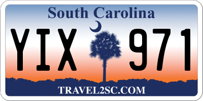 SC license plate YIX971
