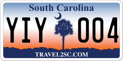 SC license plate YIY004