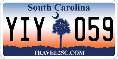 SC license plate YIY059