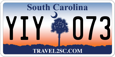 SC license plate YIY073