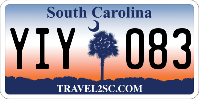 SC license plate YIY083