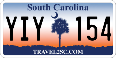 SC license plate YIY154