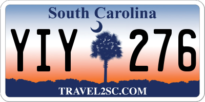 SC license plate YIY276