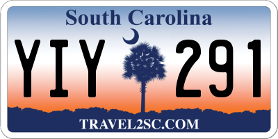 SC license plate YIY291