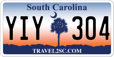 SC license plate YIY304