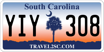 SC license plate YIY308