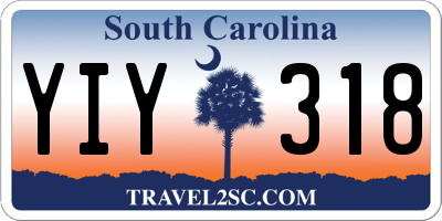 SC license plate YIY318