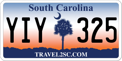 SC license plate YIY325