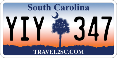 SC license plate YIY347