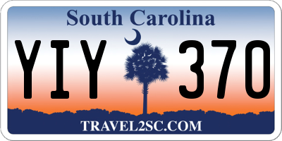SC license plate YIY370