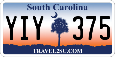 SC license plate YIY375