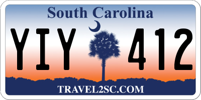 SC license plate YIY412