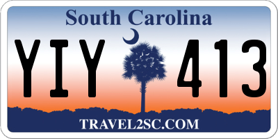 SC license plate YIY413