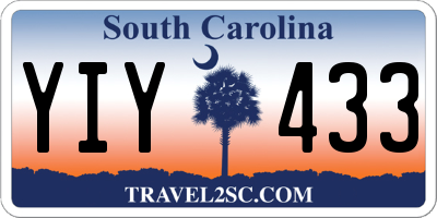 SC license plate YIY433