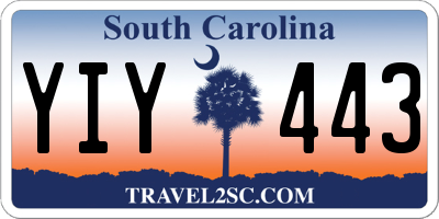 SC license plate YIY443