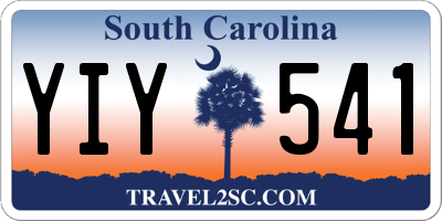 SC license plate YIY541