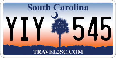 SC license plate YIY545