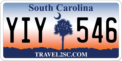 SC license plate YIY546