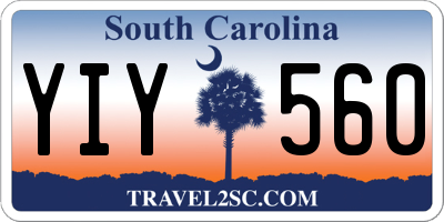 SC license plate YIY560