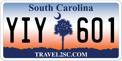 SC license plate YIY601