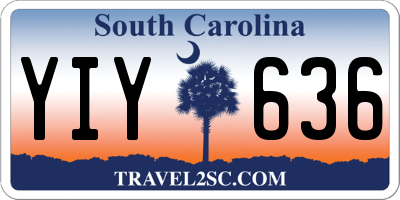 SC license plate YIY636