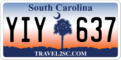 SC license plate YIY637