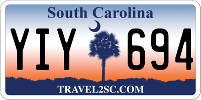 SC license plate YIY694