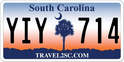 SC license plate YIY714