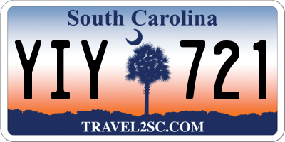 SC license plate YIY721