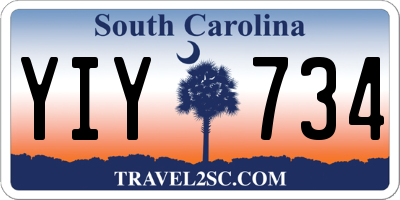 SC license plate YIY734