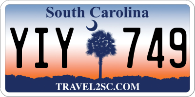 SC license plate YIY749