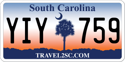 SC license plate YIY759