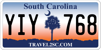 SC license plate YIY768