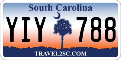 SC license plate YIY788