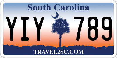 SC license plate YIY789