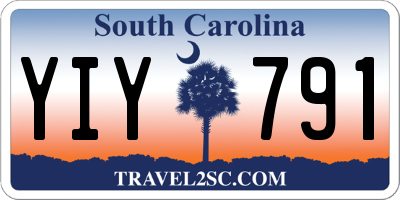 SC license plate YIY791