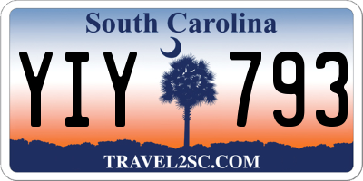 SC license plate YIY793