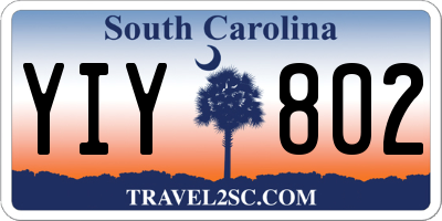 SC license plate YIY802