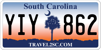 SC license plate YIY862