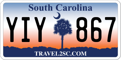 SC license plate YIY867