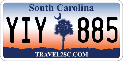 SC license plate YIY885